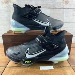 Nike Force Zoom Trout 8 Elite Black Grey Baseball Cleat